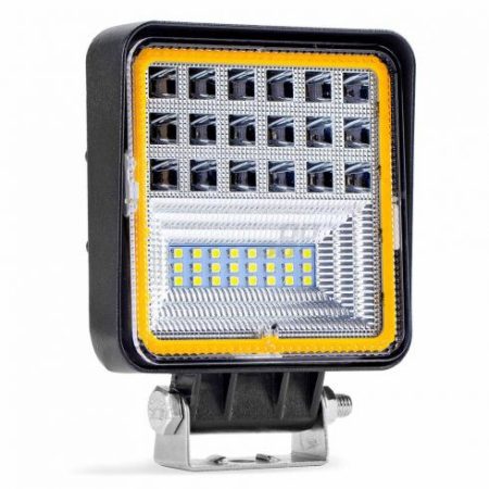 Munkalámpa 42Led 126W 12/24V +sárga h.