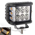   Munkalámpa + Sárga villogó 6+6Led-es 12/24V "E" jelzett