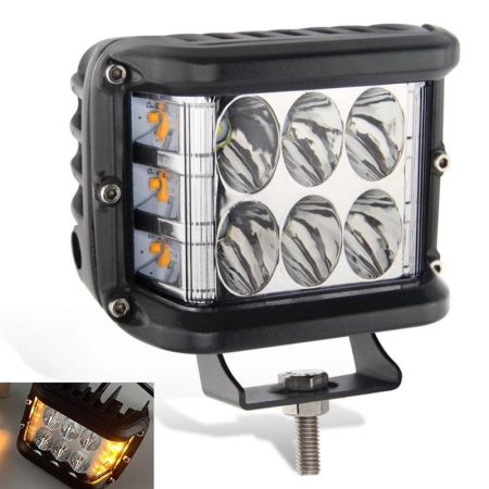 Munkalámpa + Sárga villogó 6+6Led-es 12/24V "E" jelzett