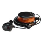   Villogólámpa Led Sárga mágnestalpas extra alacsony 12/24V 7 villogási funkció