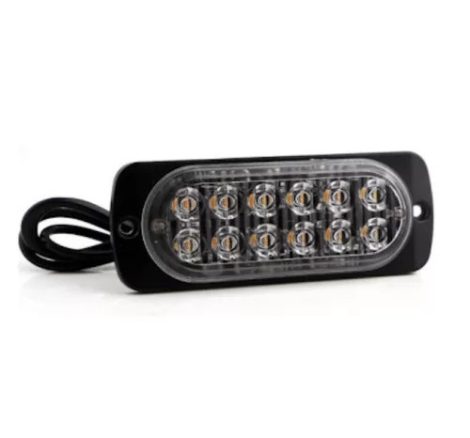 Beépíthető 12Led-es 19funkciós sárga villogó modul 12/24V