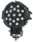   Távfényszóró FULL LED kerek fekete 17led d=170mm 12/24V "E" jelzett