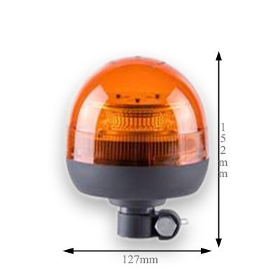 Villogólámpa Led Sárga csőre, elhajló 12/24V 152mm