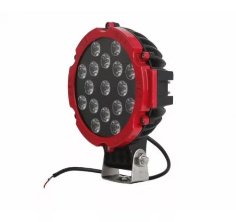 Távfényszóró FULL LED kerek piros 17led d=170mm 12/24V