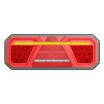   Hátsólámpa Háromszög Prizmával Led d.index Jobb 7funkc. 350x131x35mm 12/24V