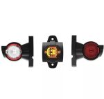   Gumilámpa LED Piros-Fehér-Sárga rövid JOBB 12/24V 96mm kinyúlás FRISTOM