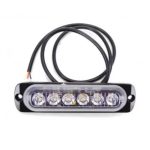   Beépíthető 6Led-es 19funkciós sárga villogó modul 12/24V 112x29x13mm