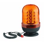   Villogólámpa Led Sárga mágnestalpas, vákumtalpal 12/24V 205mm, 4 villogási funkció